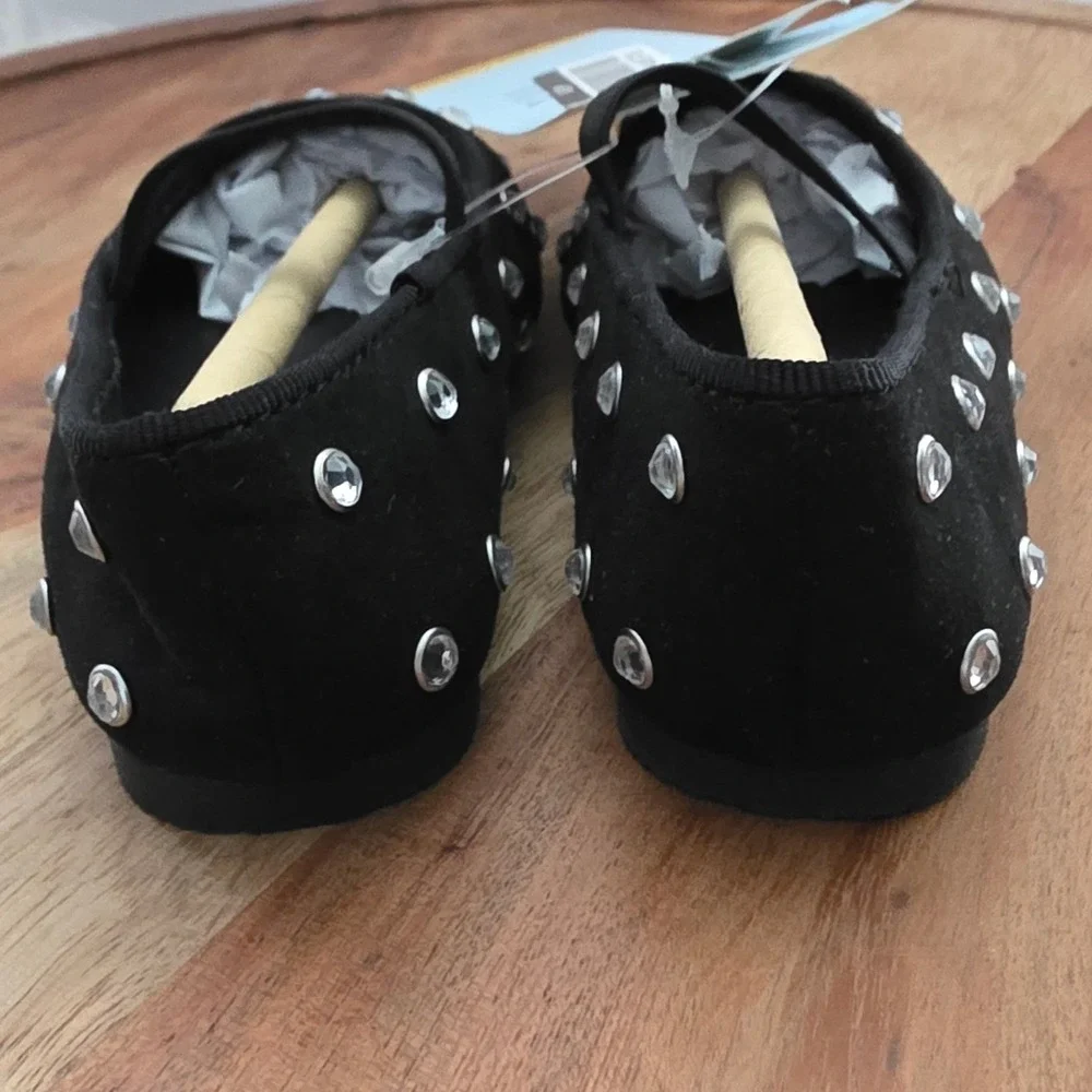 Cat & Jack Trina Mary Jane Toddler 5 Black NEW Rhinestone Memory Foam Shoes